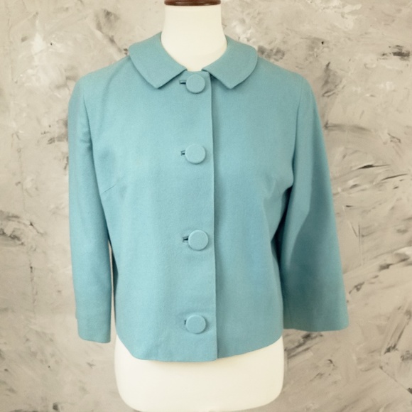 Pendleton Jackets & Blazers - PENDLETON 50s Vintage Mint Blue Wool Jacket Blazer